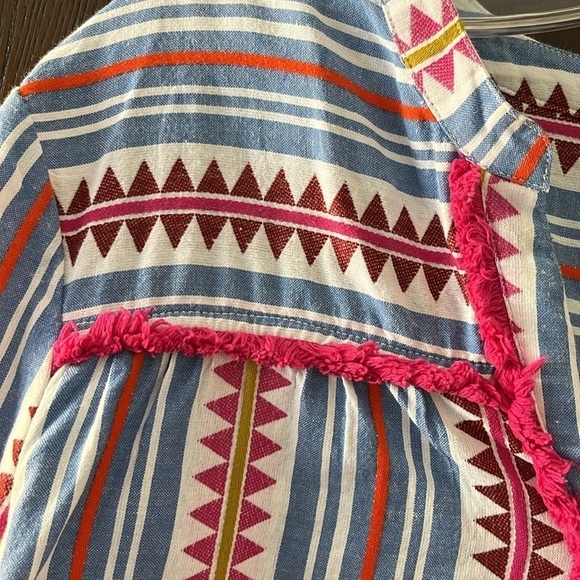 Boden boho long sleeved multi-colored blouse. Size 16/18. - Picture 3 of 8